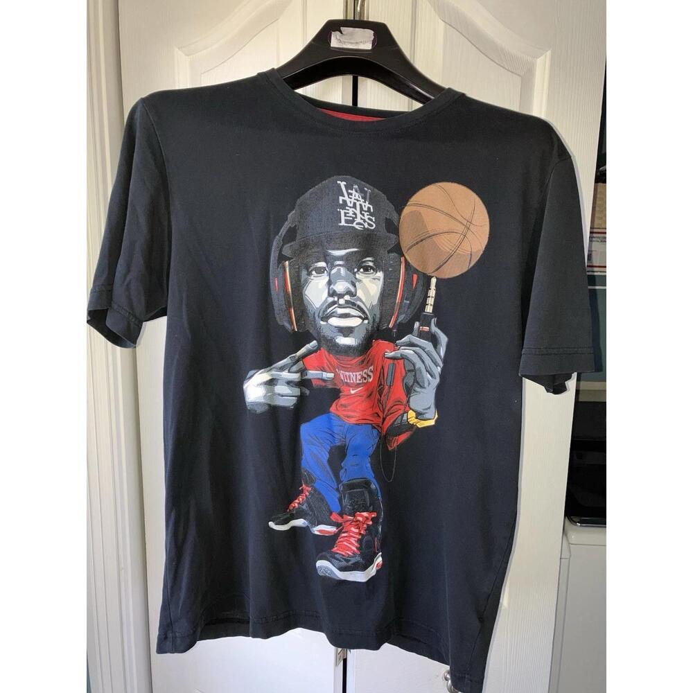 Shirt Mens  Black Dri Fit Witness King Lebron James Graphic Adult
